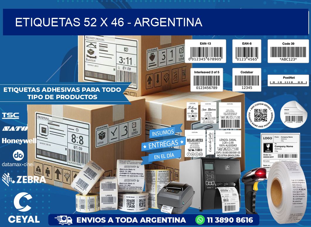 ETIQUETAS 52 x 46 - ARGENTINA