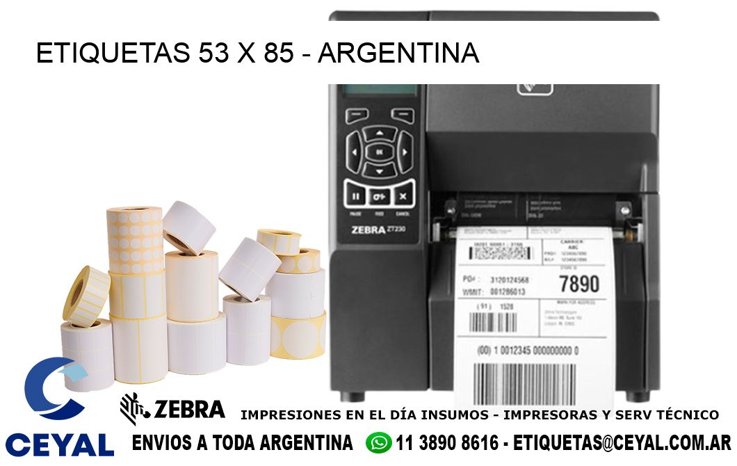 ETIQUETAS 53 x 85 - ARGENTINA