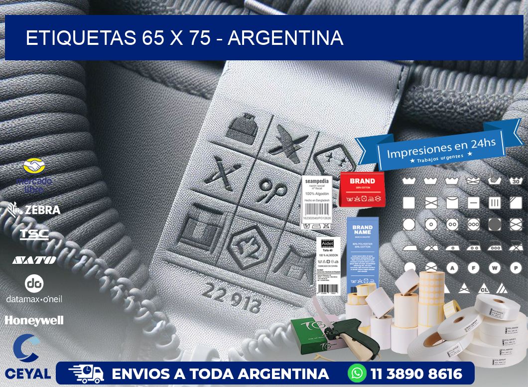 ETIQUETAS 65 x 75 - ARGENTINA