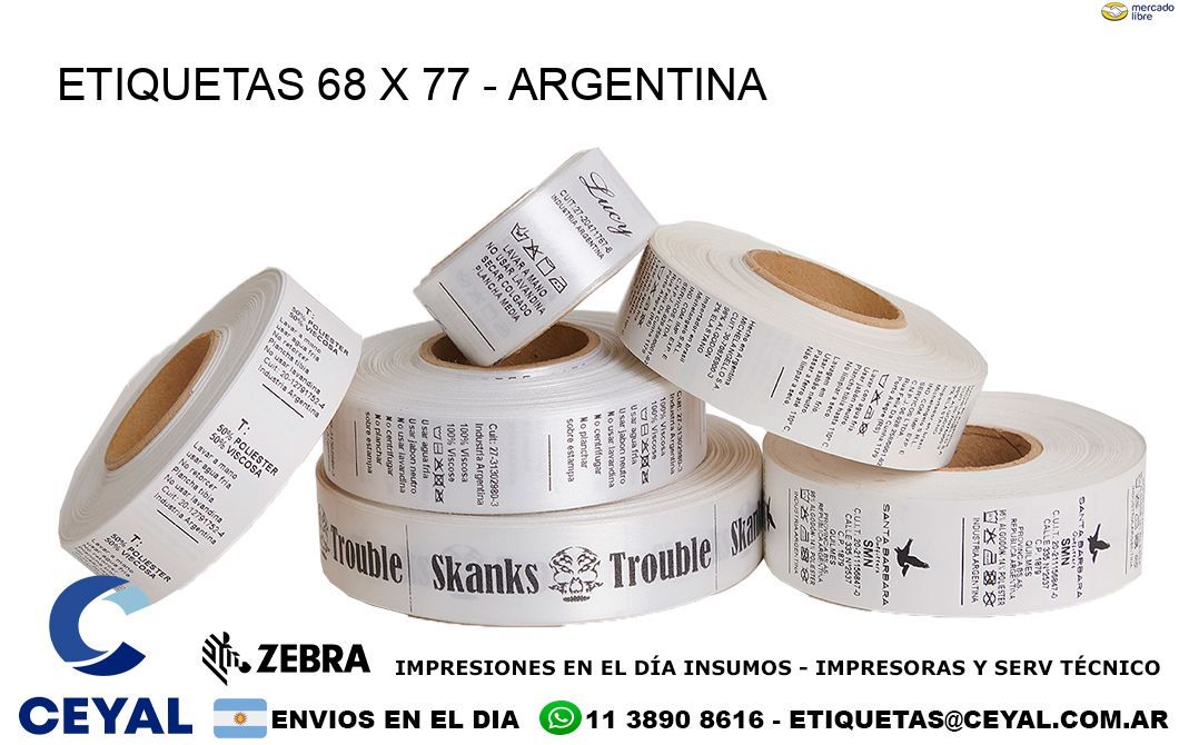 ETIQUETAS 68 x 77 - ARGENTINA