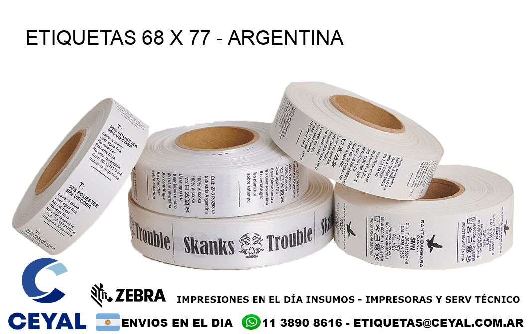 ETIQUETAS 68 x 77 - ARGENTINA