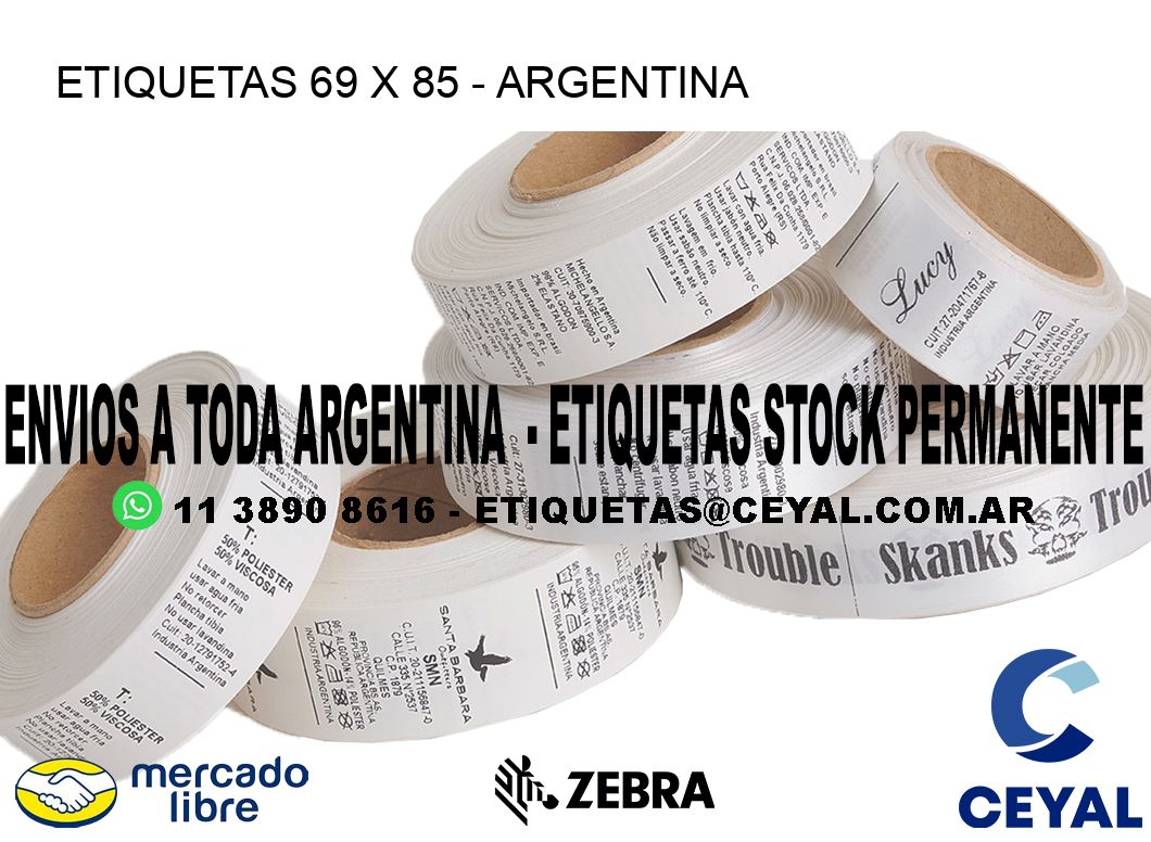 ETIQUETAS 69 x 85 - ARGENTINA