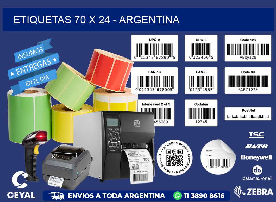 ETIQUETAS 70 x 24 - ARGENTINA