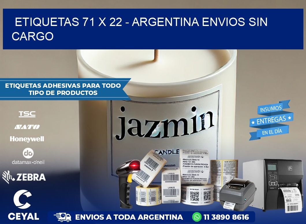 ETIQUETAS 71 x 22 – ARGENTINA ENVIOS SIN CARGO