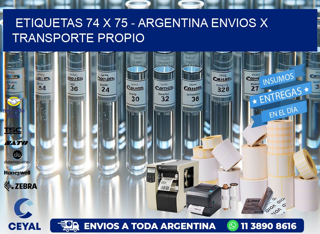 ETIQUETAS 74 x 75 – ARGENTINA ENVIOS X TRANSPORTE PROPIO