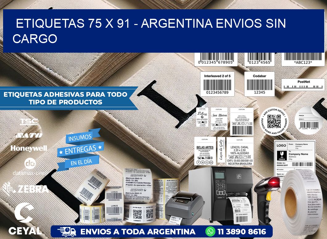 ETIQUETAS 75 x 91 – ARGENTINA ENVIOS SIN CARGO