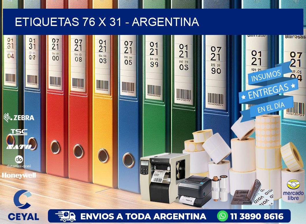 ETIQUETAS 76 x 31 - ARGENTINA