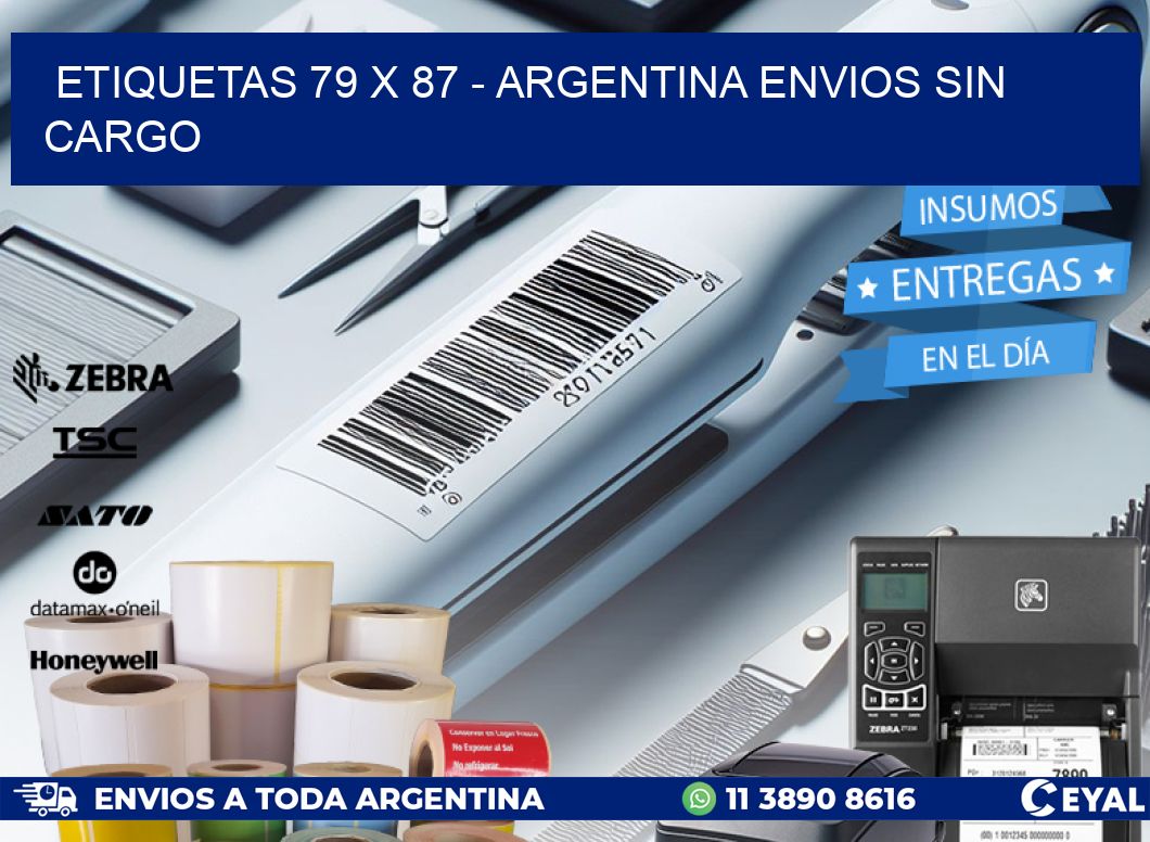 ETIQUETAS 79 x 87 - ARGENTINA ENVIOS SIN CARGO