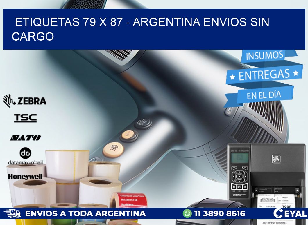 ETIQUETAS 79 x 87 - ARGENTINA ENVIOS SIN CARGO