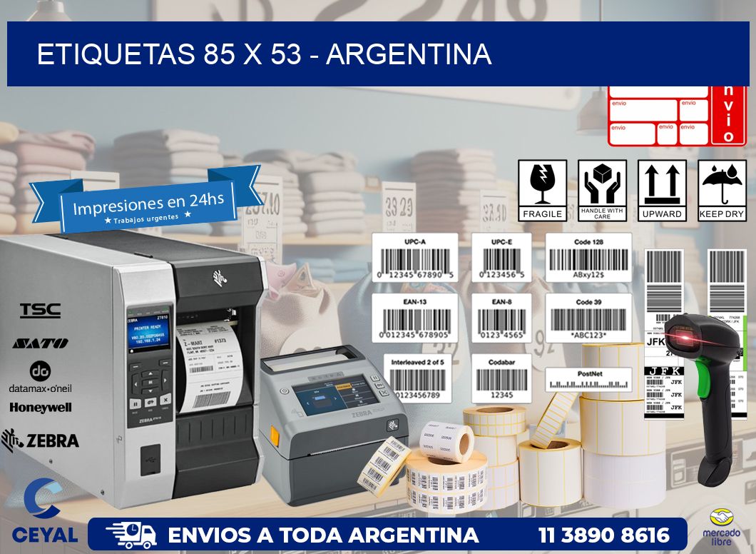 ETIQUETAS 85 x 53 - ARGENTINA