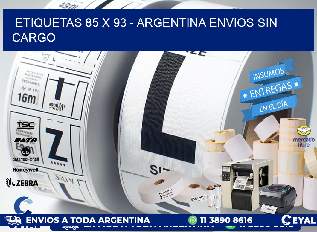 ETIQUETAS 85 x 93 - ARGENTINA ENVIOS SIN CARGO