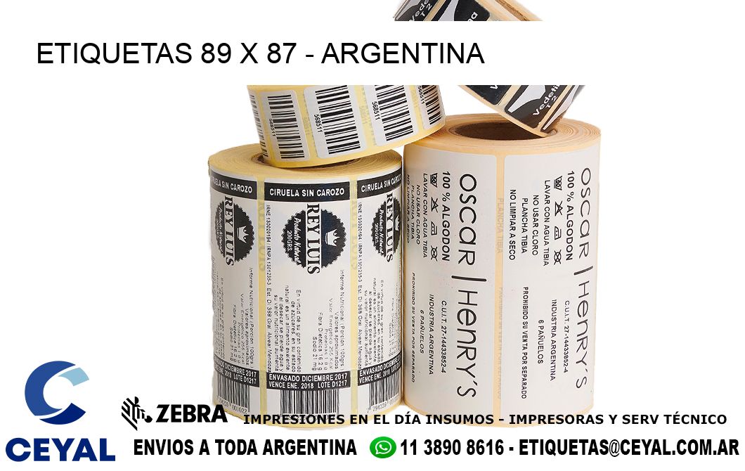 ETIQUETAS 89 x 87 - ARGENTINA