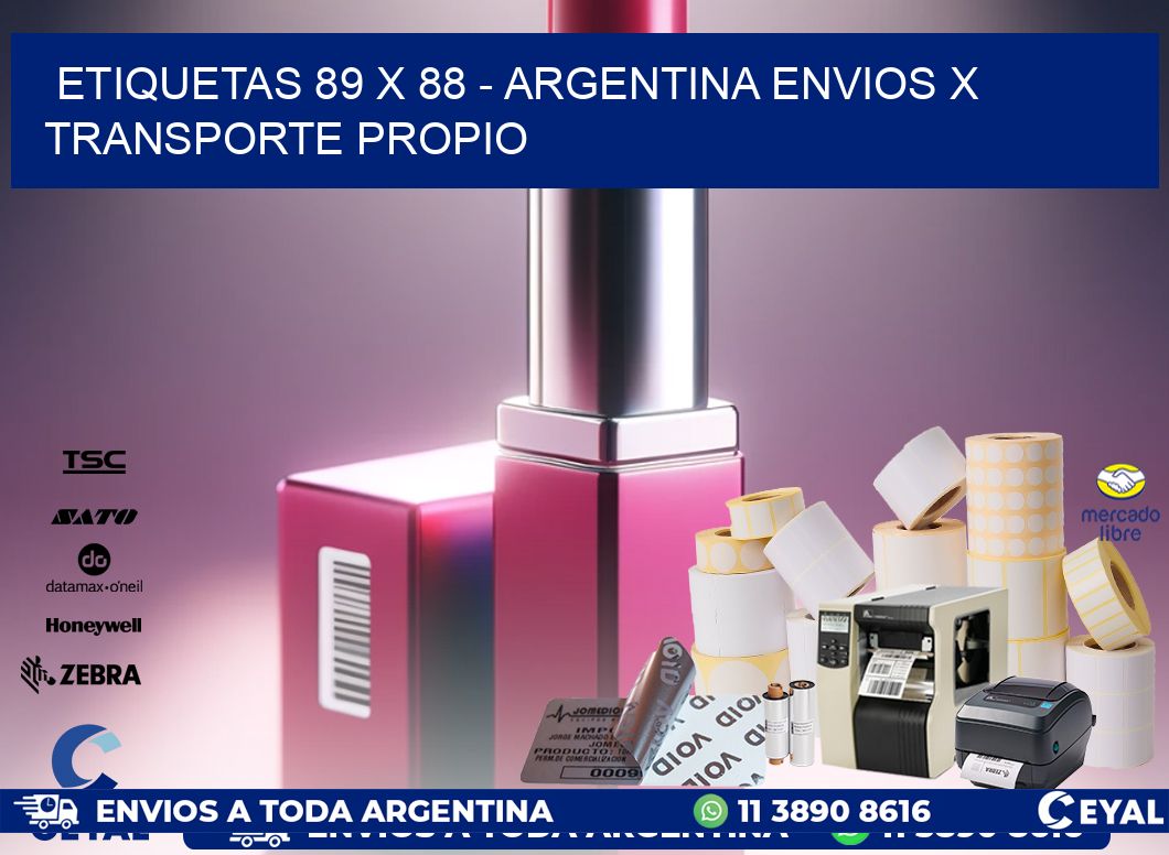 ETIQUETAS 89 x 88 – ARGENTINA ENVIOS X TRANSPORTE PROPIO