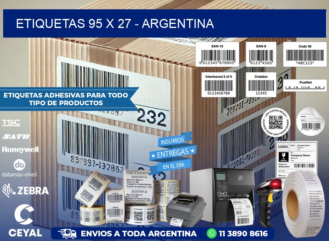 ETIQUETAS 95 x 27 - ARGENTINA