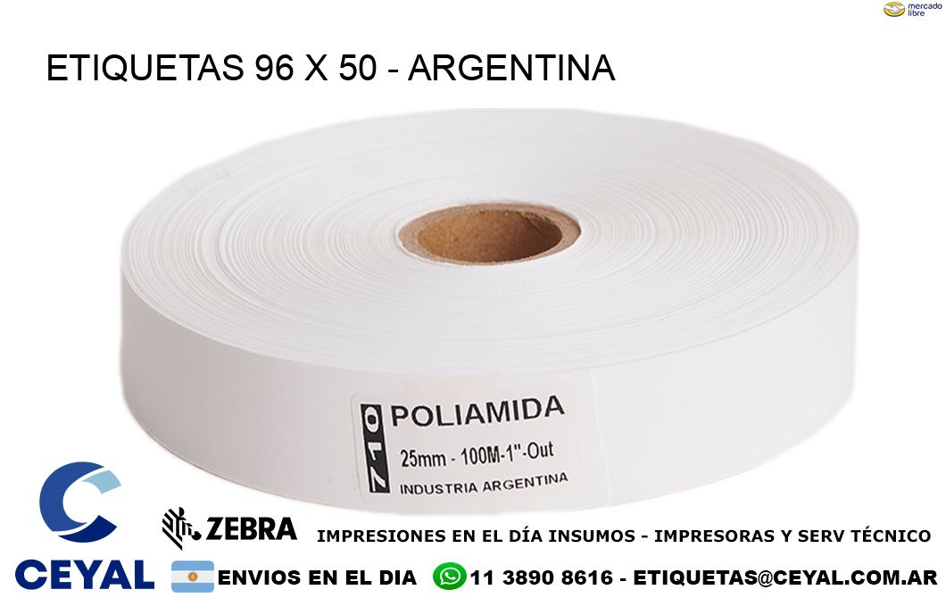 ETIQUETAS 96 x 50 - ARGENTINA