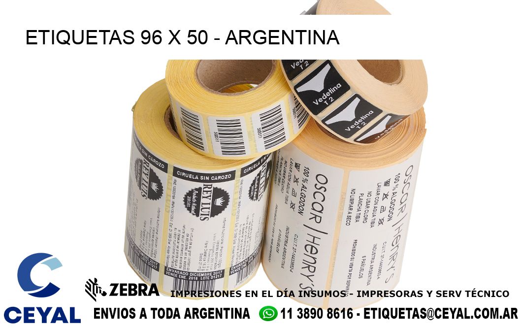 ETIQUETAS 96 x 50 - ARGENTINA