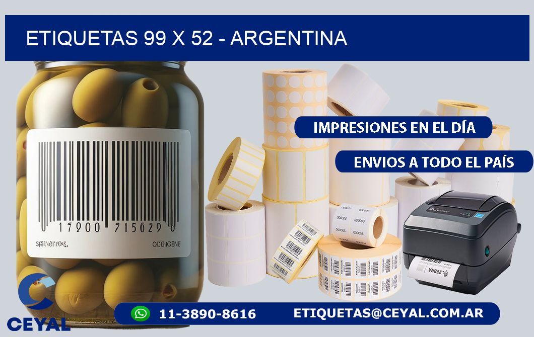 ETIQUETAS 99 x 52 - ARGENTINA