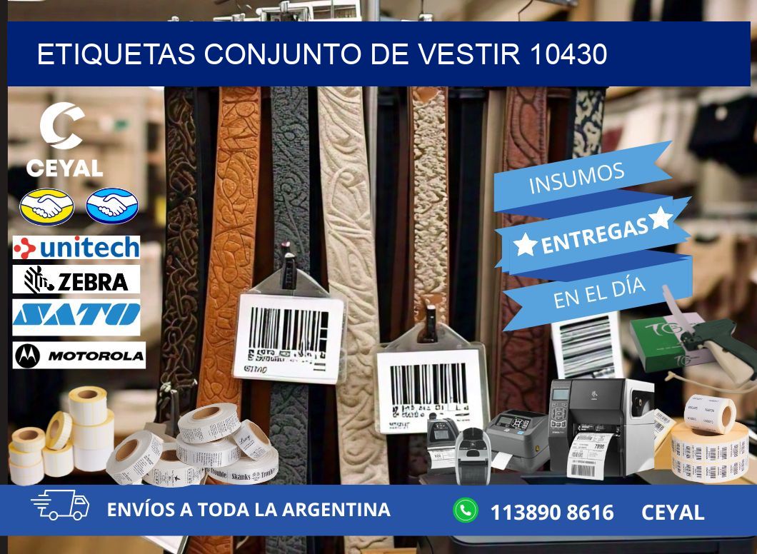 ETIQUETAS CONJUNTO DE VESTIR 10430