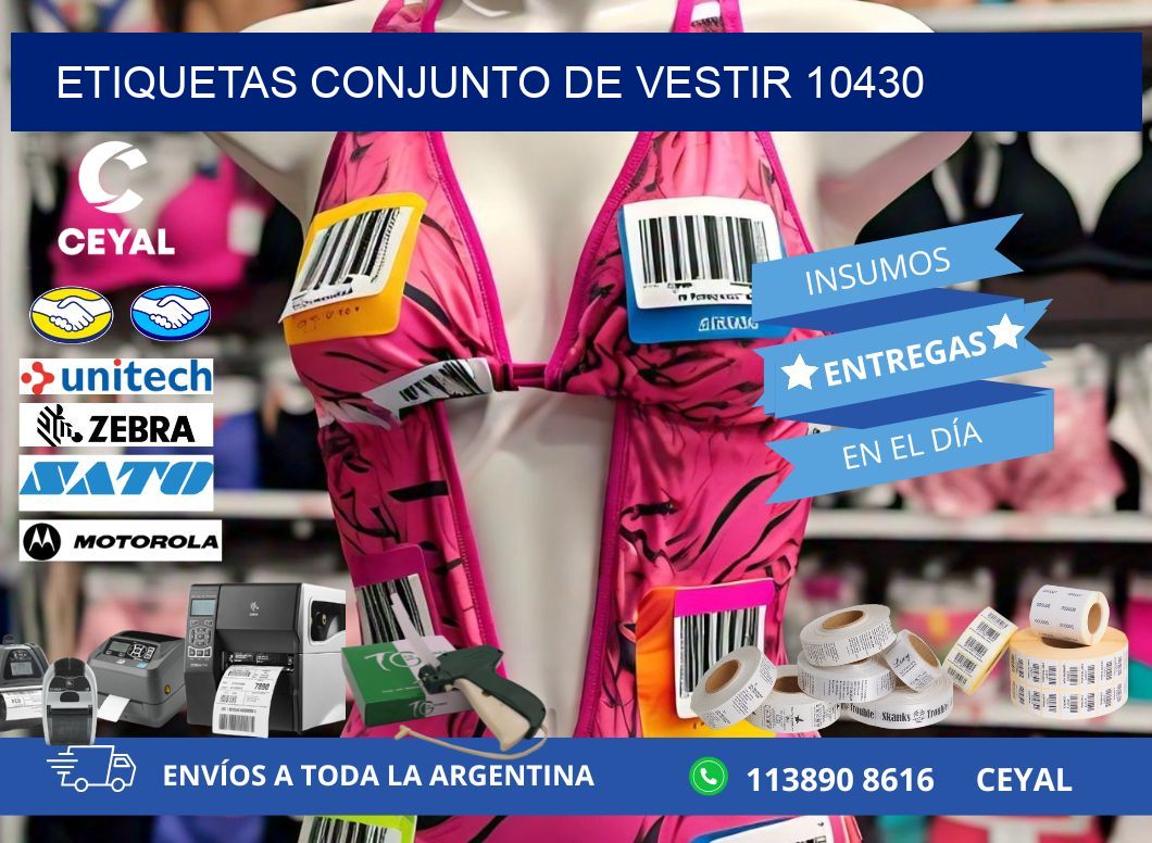 ETIQUETAS CONJUNTO DE VESTIR 10430