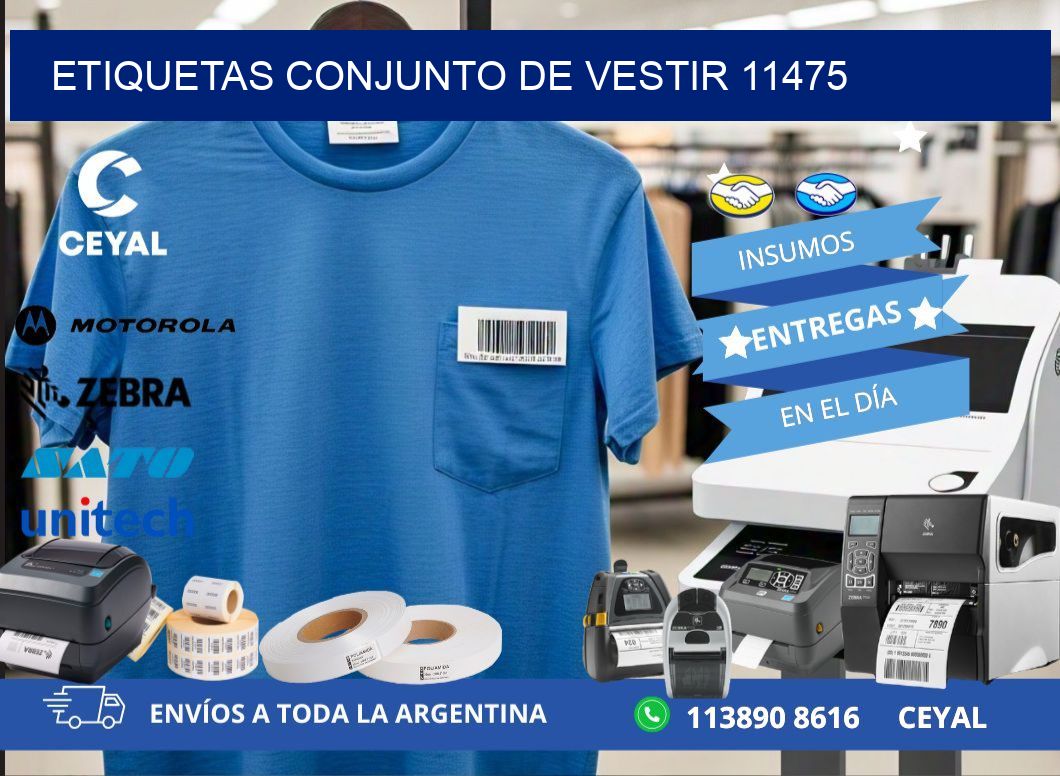 ETIQUETAS CONJUNTO DE VESTIR 11475