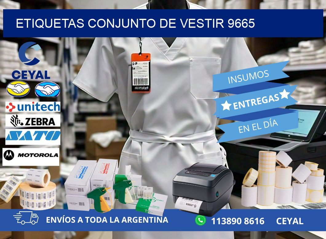ETIQUETAS CONJUNTO DE VESTIR 9665