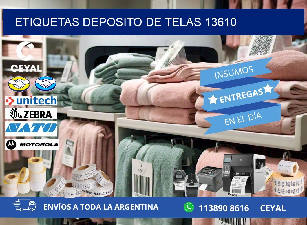 ETIQUETAS DEPOSITO DE TELAS 13610