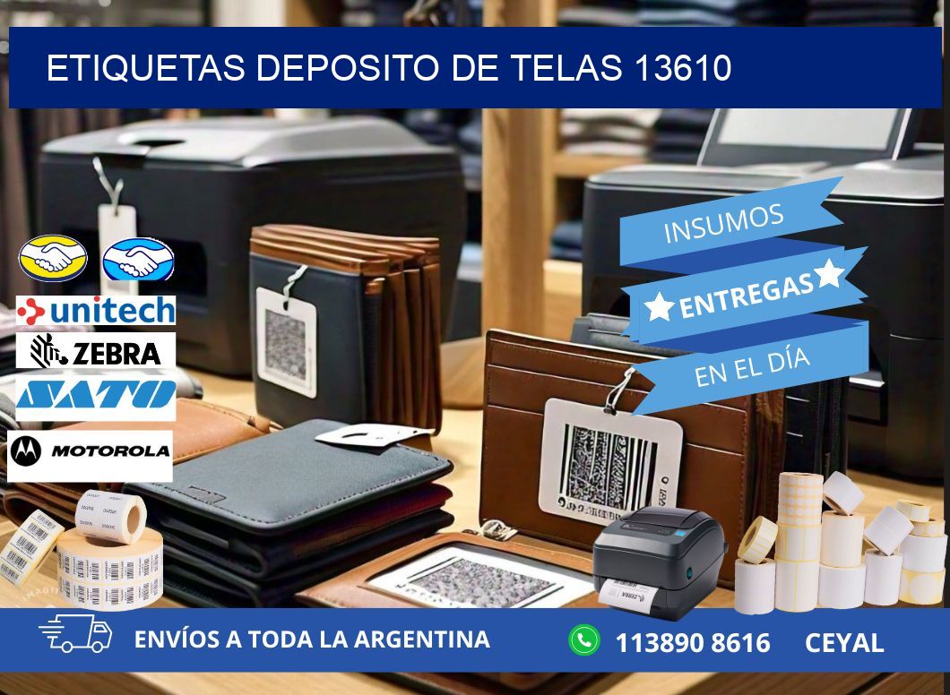 ETIQUETAS DEPOSITO DE TELAS 13610