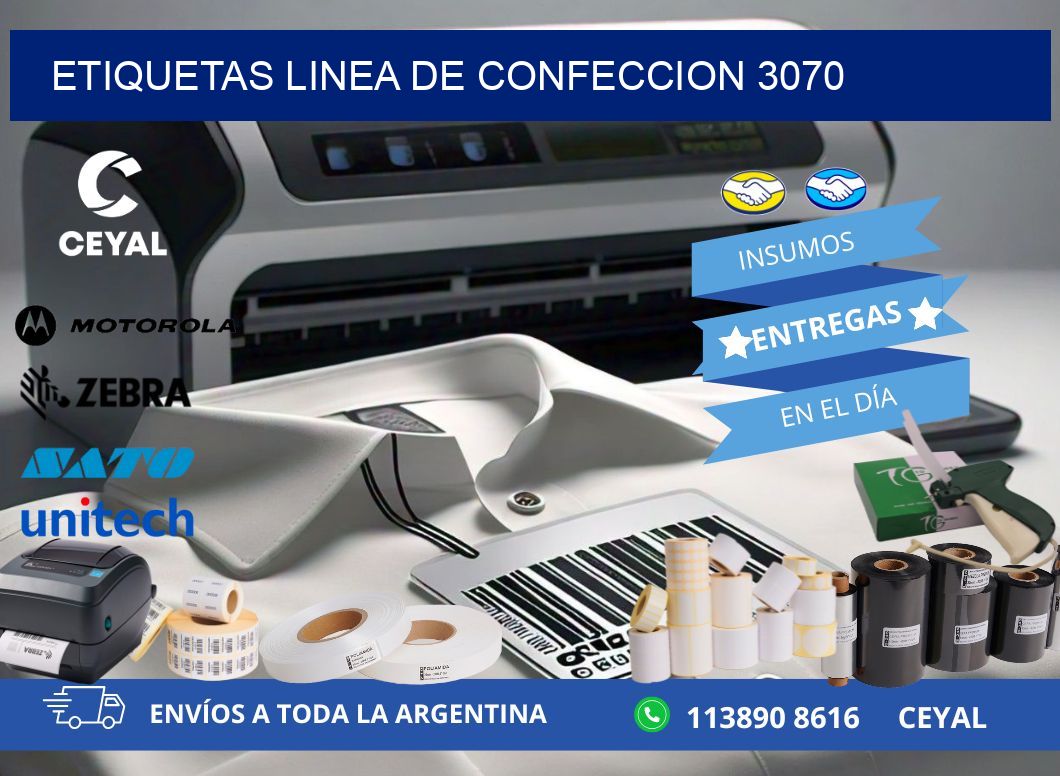 ETIQUETAS LINEA DE CONFECCION 3070