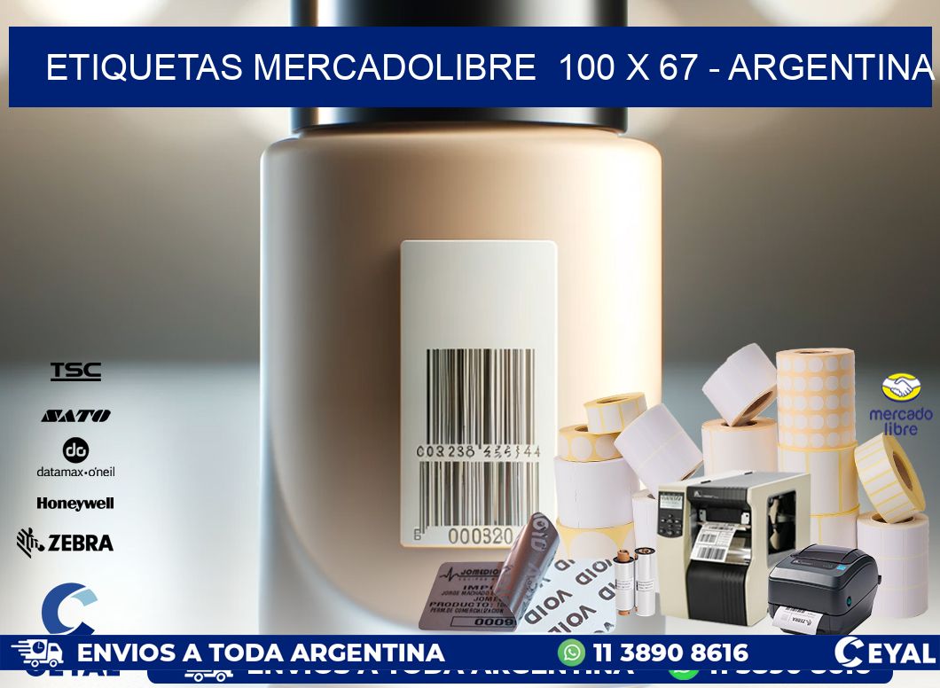 ETIQUETAS MERCADOLIBRE  100 x 67 – ARGENTINA