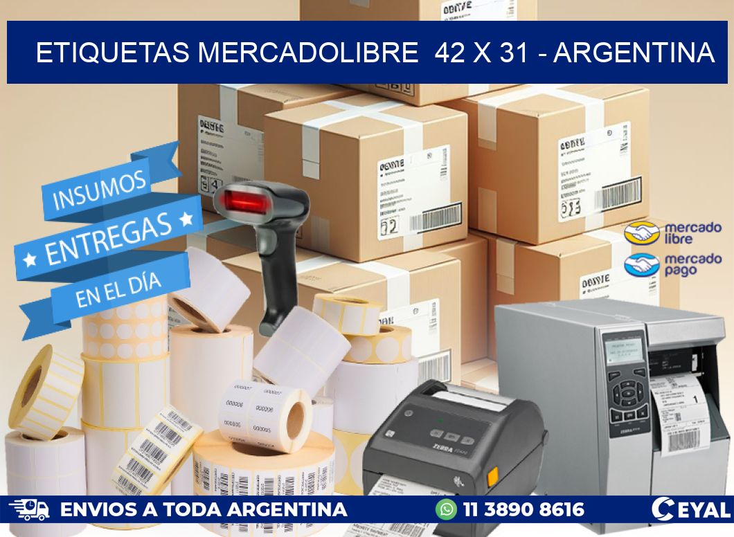 ETIQUETAS MERCADOLIBRE  42 x 31 – ARGENTINA