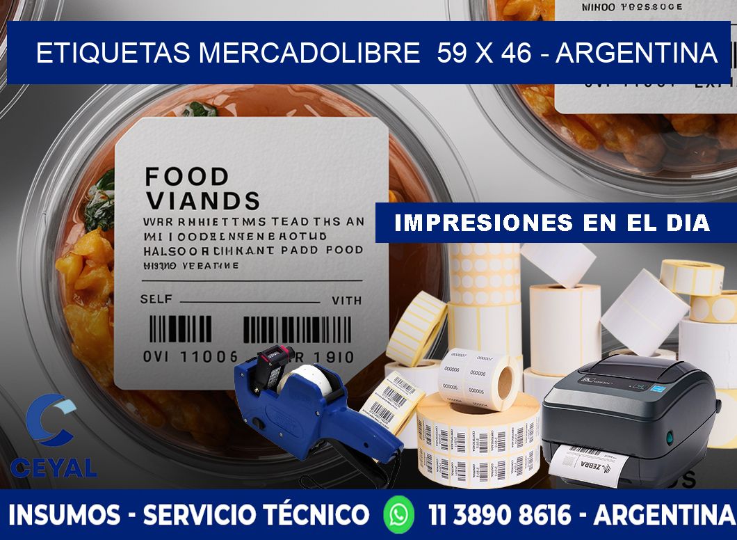 ETIQUETAS MERCADOLIBRE  59 x 46 - ARGENTINA