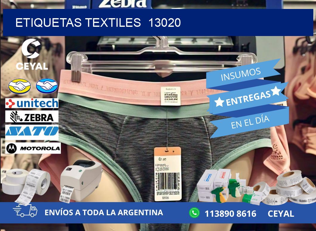 ETIQUETAS TEXTILES  13020