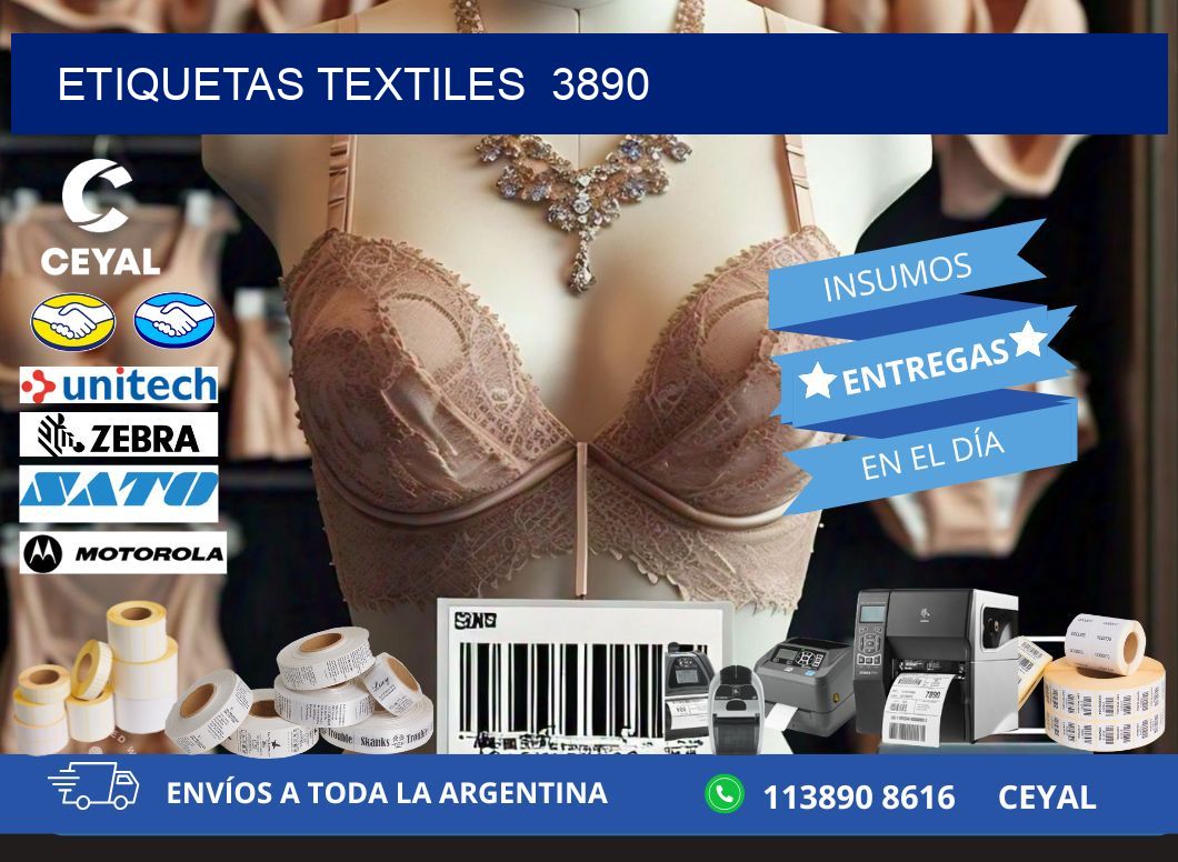 ETIQUETAS TEXTILES  3890