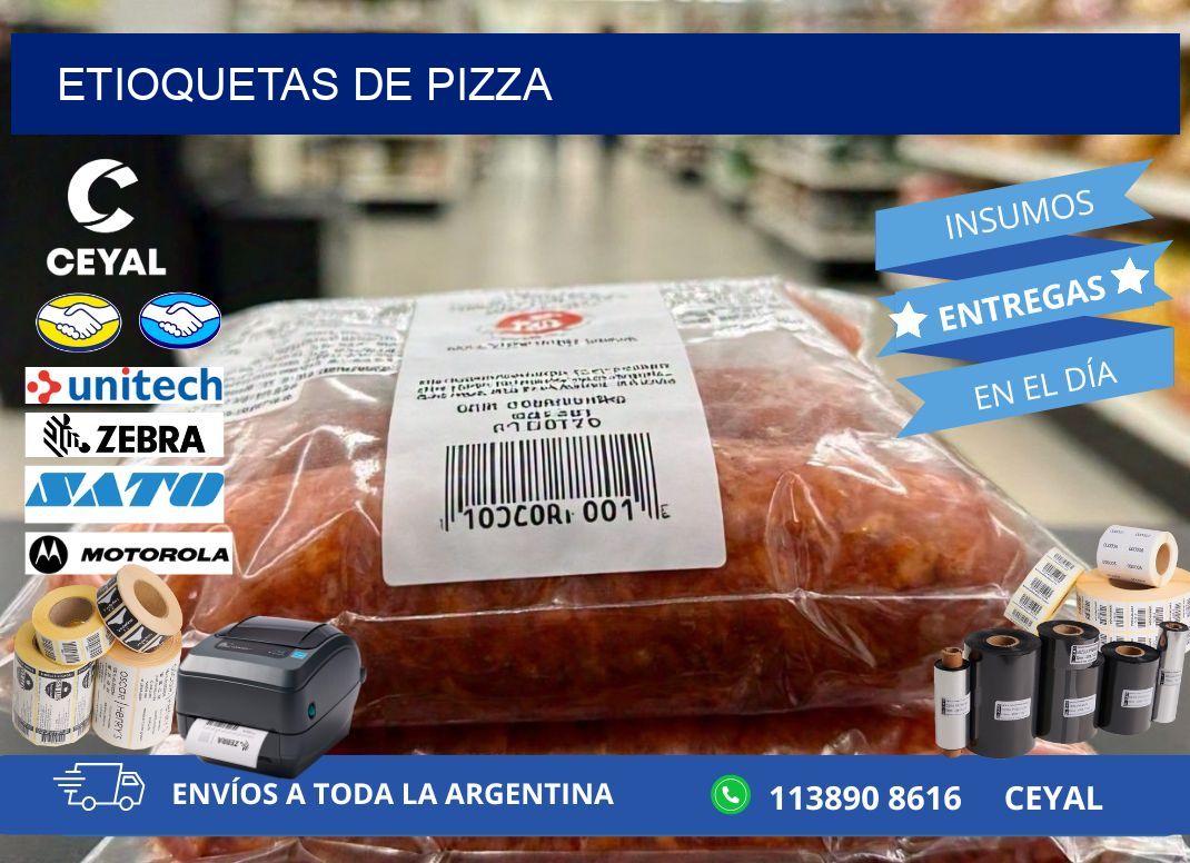 ETIOQUETAS DE PIZZA