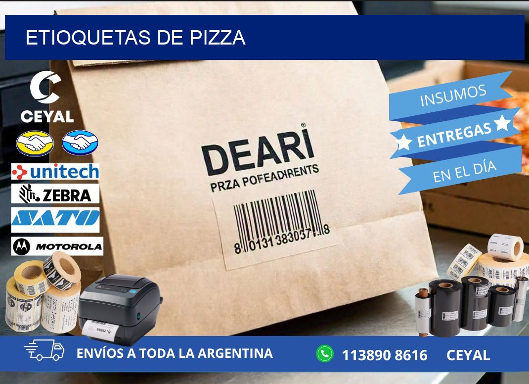 ETIOQUETAS DE PIZZA