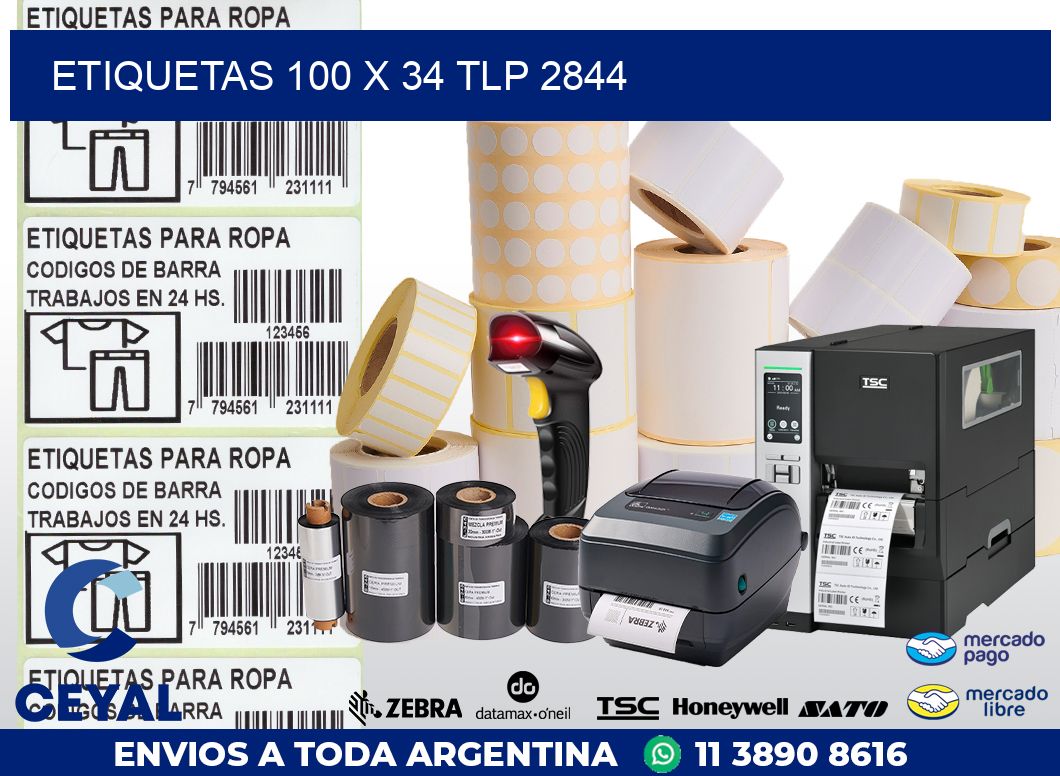 ETIQUETAS 100 x 34 TLP 2844