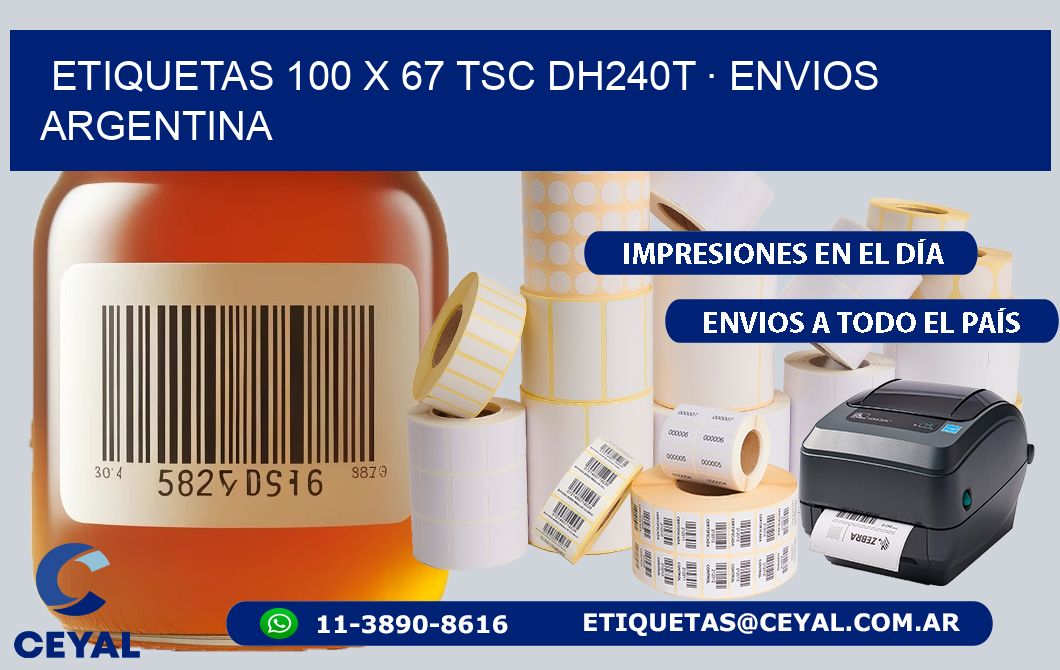 ETIQUETAS 100 x 67 TSC DH240T · ENVIOS ARGENTINA