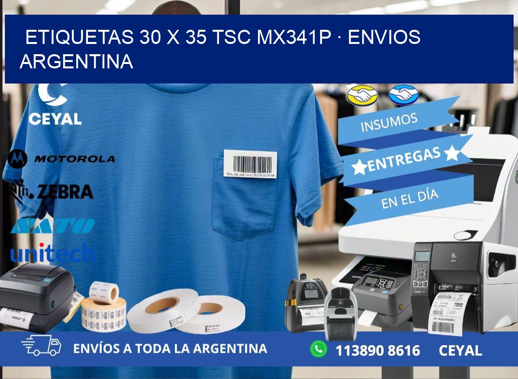 ETIQUETAS 30 x 35 TSC MX341P · ENVIOS ARGENTINA