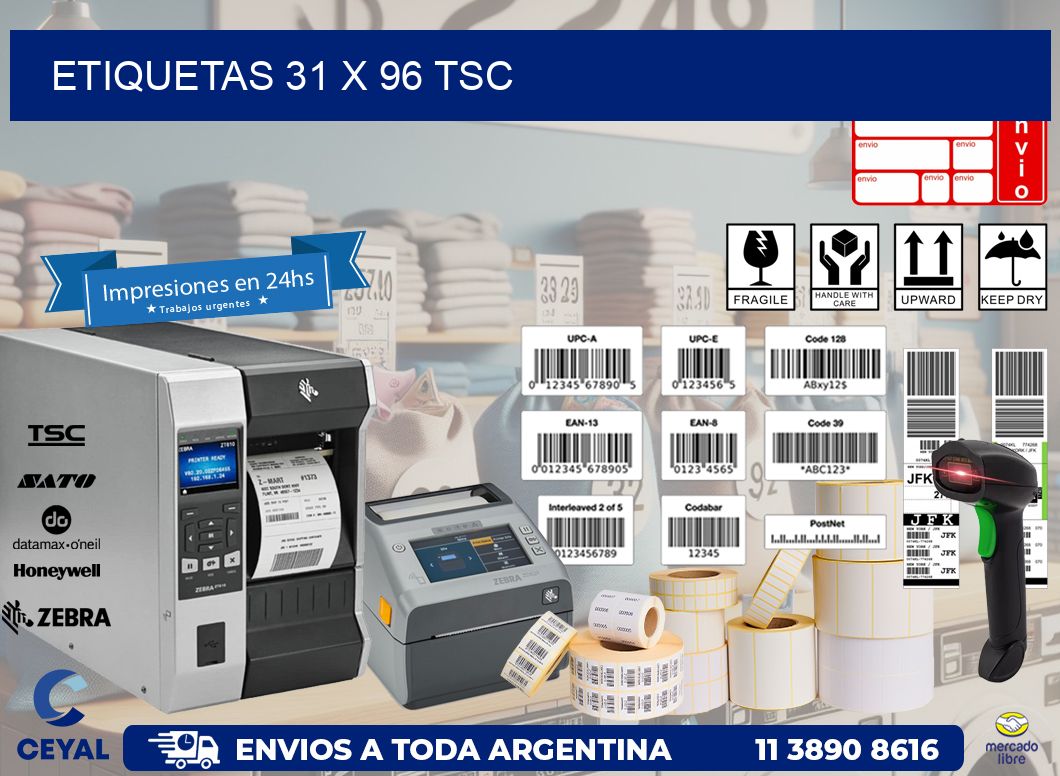 ETIQUETAS 31 x 96 TSC