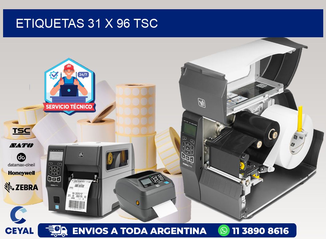 ETIQUETAS 31 x 96 TSC