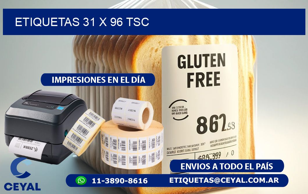 ETIQUETAS 31 x 96 TSC