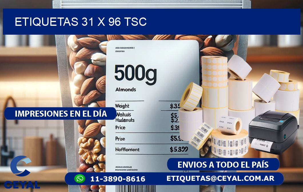 ETIQUETAS 31 x 96 TSC