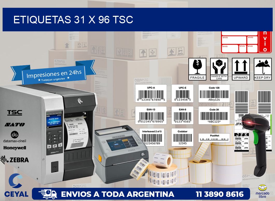 ETIQUETAS 31 x 96 TSC