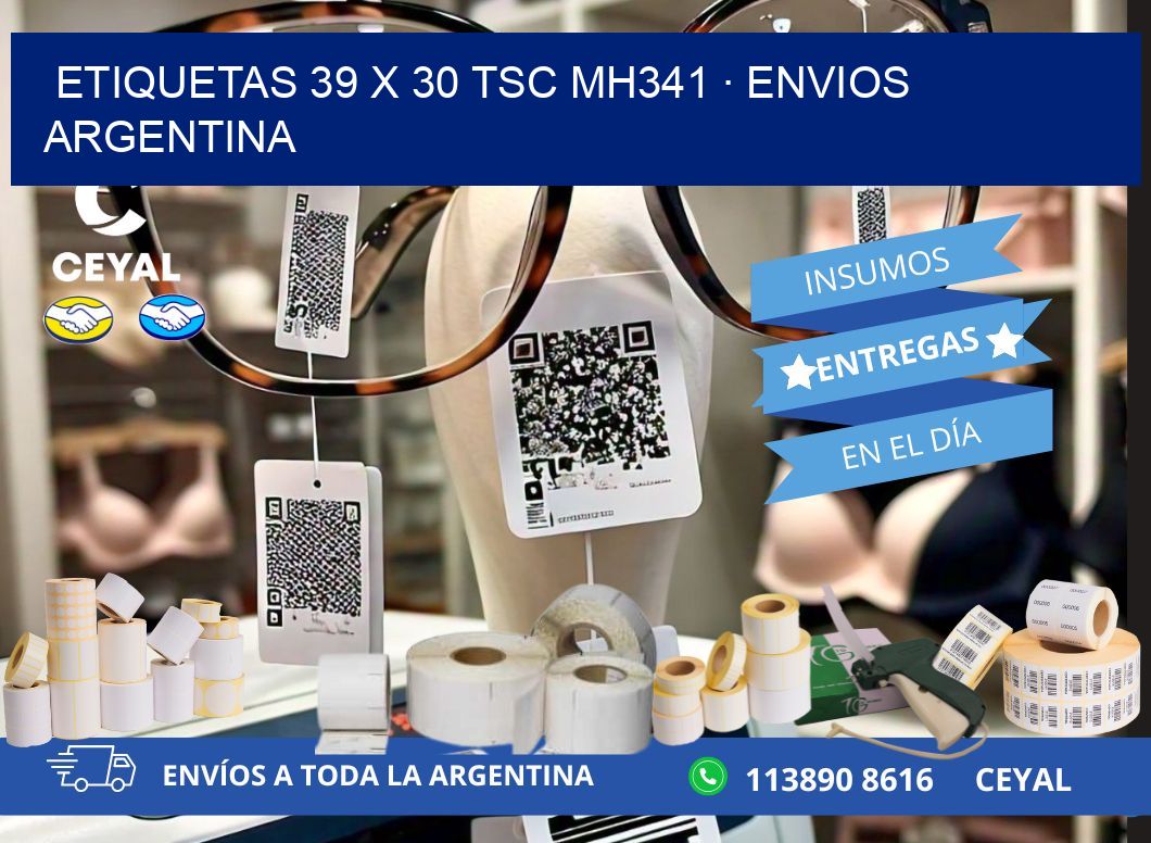 ETIQUETAS 39 x 30 TSC MH341 · ENVIOS ARGENTINA