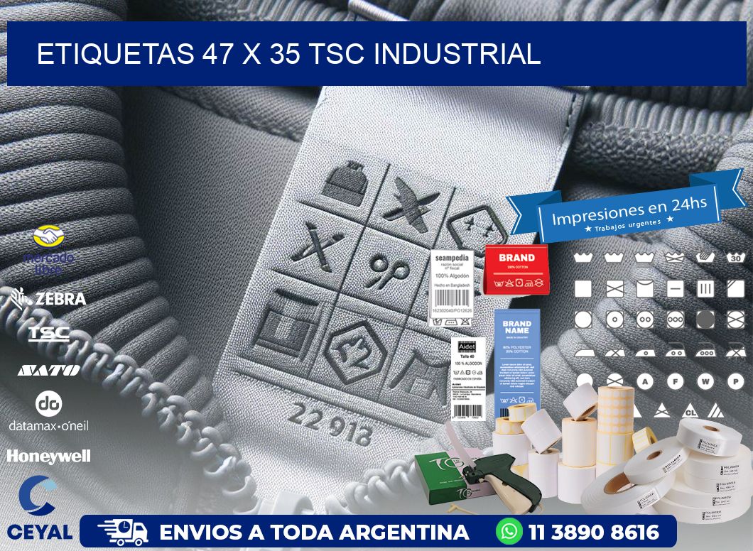 ETIQUETAS 47 x 35 TSC INDUSTRIAL