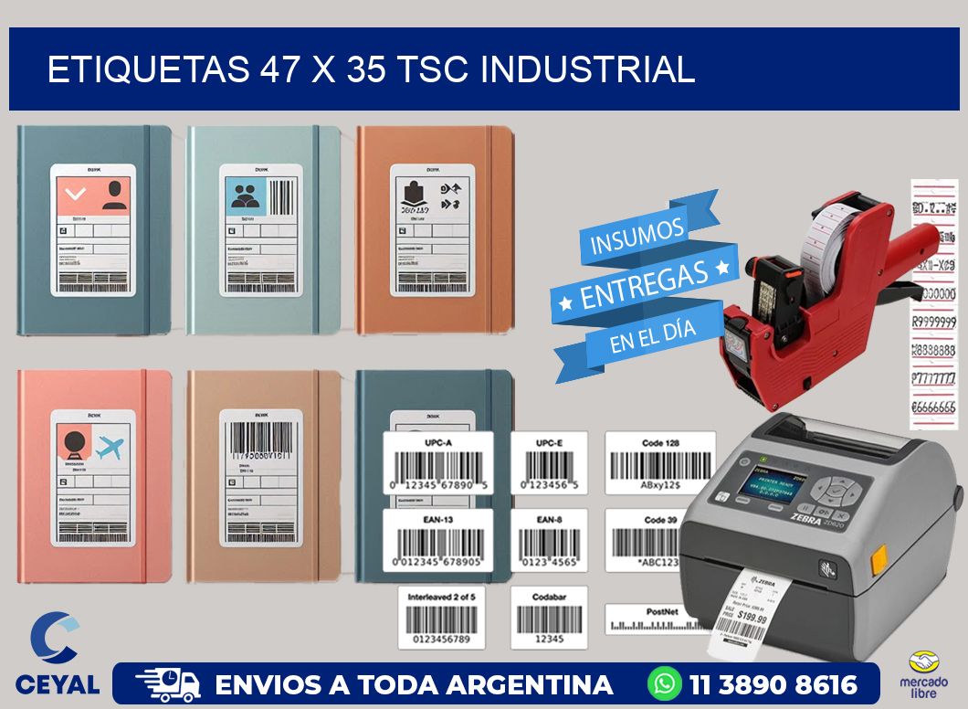 ETIQUETAS 47 x 35 TSC INDUSTRIAL