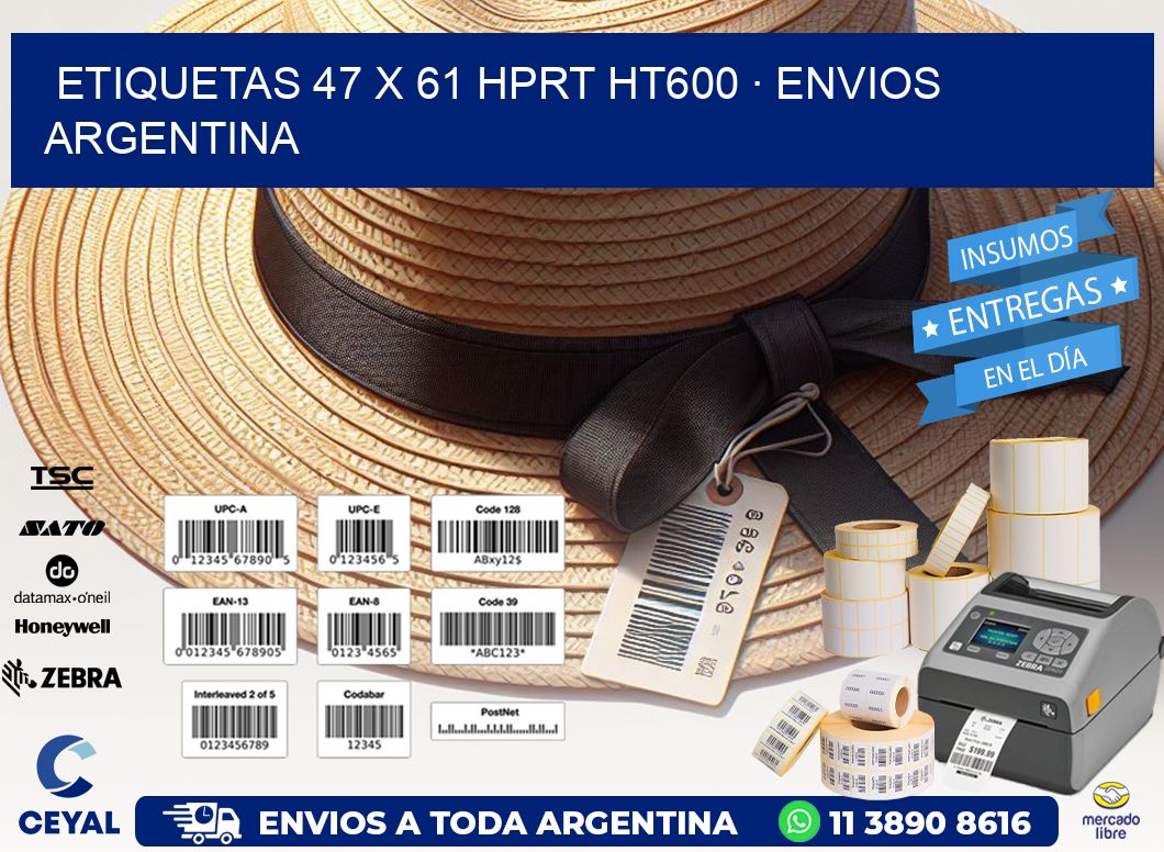 ETIQUETAS 47 x 61 HPRT HT600 · ENVIOS ARGENTINA