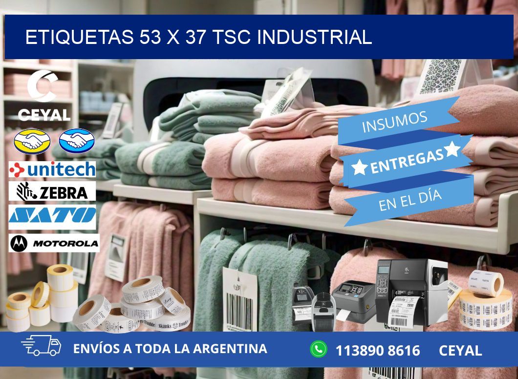 ETIQUETAS 53 x 37 TSC INDUSTRIAL