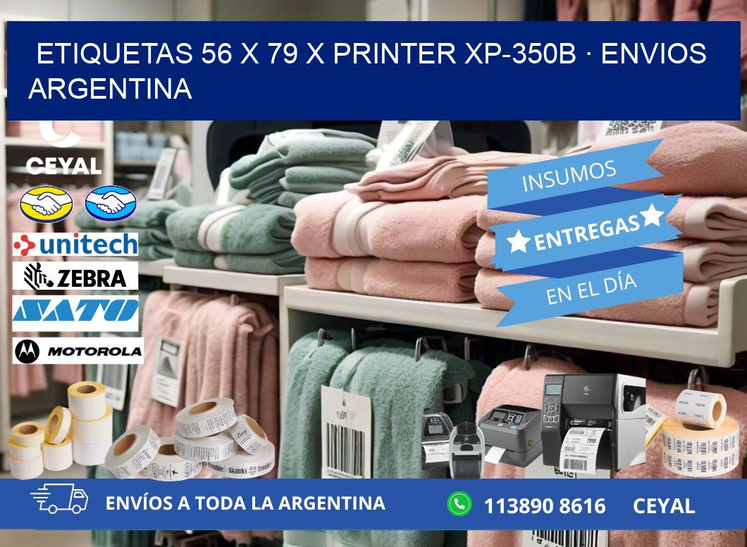 ETIQUETAS 56 x 79 X PRINTER XP-350B · ENVIOS ARGENTINA
