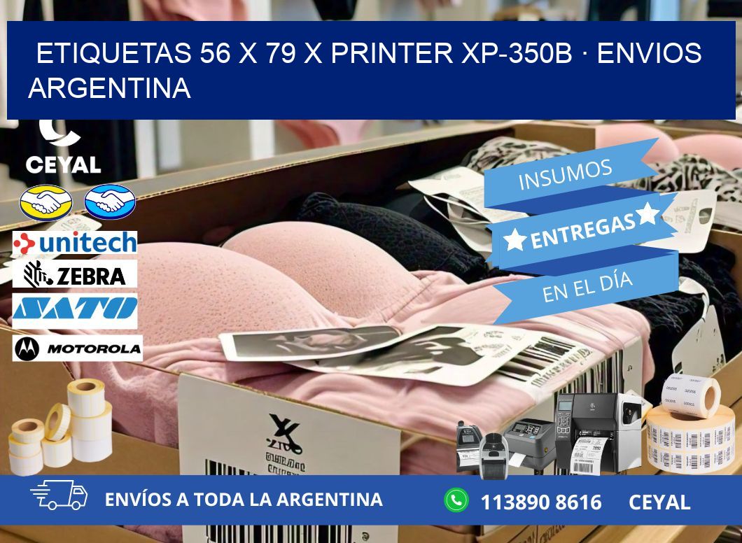 ETIQUETAS 56 x 79 X PRINTER XP-350B · ENVIOS ARGENTINA